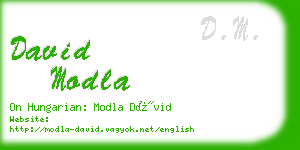 david modla business card